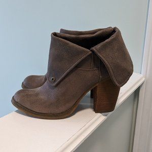 Brown Suede Ankle Booties